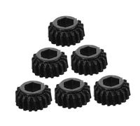 VINTORKY Engranajes De Botón De Clavija De Afinación Para Guitarra Eléctrica y Acústica Relación De Engranajes 1:18 6 Piezas Color Negro Sólidos Para Afinación Precisa y Duradera