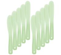 VINTORKY Espátulas de Silicona Verdes Grandes para Mezclar Cosméticos y Maquillaje, Juego de 10 Piezas Multifuncionales para Mascarilla Facial, Aplicador y Mezclador Reutilizable