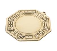 VINTORKY Espejo Bagua de Latón Superficie Convexa 6,5 Cm Diámetro, Decoración Colgante de Pared Feng Shui para Hogar y Oficina, Espejo Chino Tradicional para Equilibrio de Energía
