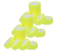 VINTORKY Esponjas Humectantes para Dedos en Forma de Flor Amarillo, 24 Piezas de Plástico y Esponja, Ergonómicas y Eficientes para Contar Dinero en Oficinas y Clasificación de Papeles