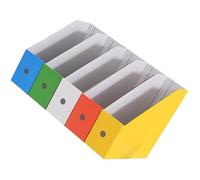 VINTORKY Estantería Organizadora de Documentos de Cartón, Soporte para Archivos de Escritorio, Caja Clasificadora de Archivos en 5 Colores, Almacenamiento Práctico para Oficina y Escuela