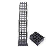 VINTORKY Expositor Plegable para Folletos y Revistas A4, Revistero Portátil de Aleación de Aluminio Negro, Soporte Multifuncional para Oficina, Ferias y Exhibiciones, Organizador Compacto