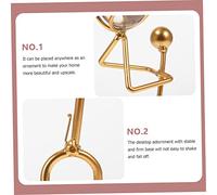 VINTORKY Figura De Tiro De Baloncesto De Metal Adorno De Bola De Cristal Transparente para Escritorio Decoración De Mesa Forma De Hombre Deportista para Estantería