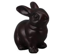 VINTORKY Figurita De Conejo De Madera para Decoración De Mesa Adorno De Conejo Tallado Madera Figura De Animal para Hogar y Oficina Decoración para Pascua y Otoño