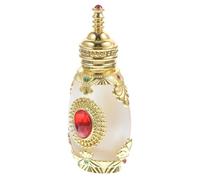 VINTORKY Frasco de Perfume Vacío de 15ml Estilo Exótico de Oriente Medio Acabado Elegante y Material de Aleación y Vidrio para Aceites Esenciales