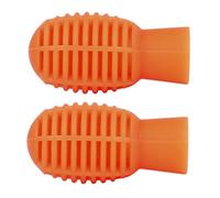 VINTORKY Funda para Baquetas de Silicona Naranja, Protectora y Flexible, 2 Piezas para Silenciar y Proteger Baquetas en Práctica Musical