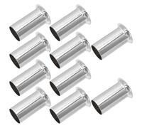 VINTORKY Fundas de Portalámparas de Hierro Cromado 30x60 Mm para Lámparas de Araña Europeas, 10 Piezas, Manguitos para Velas Resistentes al Calor, Accesorios para Candelabros Colgantes