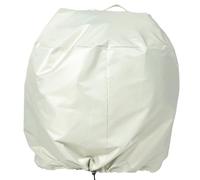 VINTORKY Fundas Protectoras para Barbacoa Redonda 50x46 Cm, Cubierta Ajustable para Parrilla de Gas Beige 210D, Protección contra Polvo, Agua y Rayos UV para Exterior y Camping