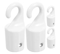 VINTORKY Gancho para Varilla de Persiana Vertical de Metal Blanco, 4 Piezas de Repuesto para Persianas, Accesorio de Punta para Varita Ciega, Compatible Estores y Cortinas de Ventana