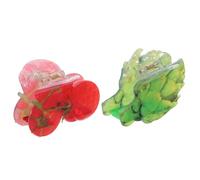 VINTORKY Garras de Pelo Pequeñas Forma de Tomate y Vegetal, Pinzas Acrílicas Ligeras para Niñas y Mujeres, Diseño Creativo y Agarre Seguro, Pack de 2 Piezas para Uso Diario