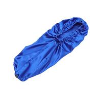VINTORKY Gorro de Dormir de Satén Azul Satinado con Banda Elástica y Botón, Tamaño Único para Cabello Rizado, Trenzas Largas y Extensiones, Protector de Humedad para Cuidado del Cabello