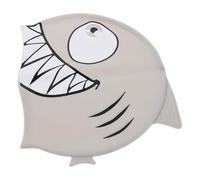 VINTORKY Gorro de Natación de Silicona Diseño de Tiburón, Tapa Protectora para Oídos, Tamaño Ajustable para Piscina y Actividades Acuáticas en Verano