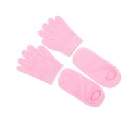 VINTORKY Guantes y Calcetines De Gel Humectantes Para Cuidado De Pies y Manos Set Para Spa Rosa Accesorios Hidratantes Para Suavizar y Reparar Piel Agrietada