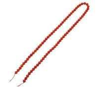 VINTORKY Hebra de Cuentas Artesanales de Coral Rojo 5mm Redondas Diseño Semifabricado y Textura Refinada para Hacer Joyas en Ocasiones Obsequios