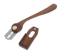 VINTORKY Herramienta para Marcar Masa Madre Cuchillo para Pan con Mango de Madera y Acero Inoxidable, Cuchillo de Corte Curvo para Pan Tipo Baguette, Herramienta Profesional para Hornear