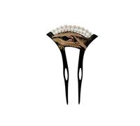 VINTORKY Horquilla Pelo de Mujer Estilo Antiguo Perlas y Diseño de Grulla, Accesorio Elegante para Peinados en Fiestas y Bodas, Material Acrílico y Estampado
