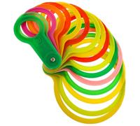 VINTORKY Juego de 17 Piezas de Calibradores de Diámetro para Frutas de Plástico Multicolor Herramienta de Medición para Frutas de 30-110 MM Adecuado para Clasificación en Huertos y