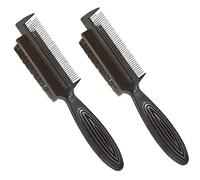 VINTORKY Juego De 2 Cepillos De Pelo Lisos Limpiador De Cepillos Para Peluquería Cepillo De Cerdas Duras Para Cortapelos Negros Cepillo De Doble Cara Para Alisar El Cabello.