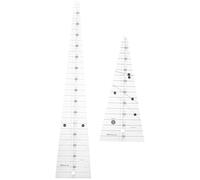 VINTORKY Juego de 2 plantillas de reglas acrílicas para acolchado - Herramientas de medición para costura de patchwork - Guías de plantillas para acolchado y corte de tiras de tela