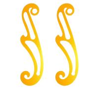VINTORKY Juego de 2 reglas curvas francesas flexibles - Plantilla de dibujo de plástico reutilizable para la confección de patrones de costura, pruebas de prendas y diseño de sastrería.
