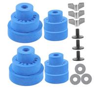 VINTORKY Juego de 21 Piezas Almohadillas y Tubos de Soporte para Platillos de Batería, Accesorios de Espuma Eva Anti-pelusa y Antideslizantes, Kit de Repuesto Azul para Batería y Percusión