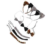VINTORKY Juego de 3 Sets 9 Diademas de Orejas de Animal, Accesorio Cómodo de Tela y Plástico Adecuado para Fiestas de Halloween y Cosplay