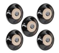 VINTORKY Juego de 5 Cuencos de Barro Negro Vintage, Cuencos para Sopa y Condimentos de 90 Ml, Recipientes para Alimentos Ideales para Restaurante, Cocina y Mesa Ceremonial