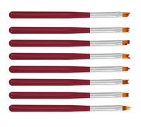 VINTORKY Juego De 8 Pinceles Para Dibujo De Uñas Pinceles Para Decoración De Uñas Pinceles Para Detalles Mango De Nailon Resistente Para Puntas Francesas Patrones De Moño