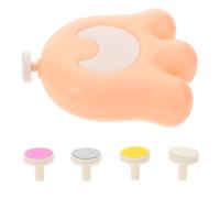 VINTORKY Kit de Aseo para Bebés para Recién Nacidos y Niños Pequeños de Plástico Rosa con Lima de Uñas Eléctrica y Cortaúñas Seguro, 5 Cabezales de Pulido de Plástico Rosa