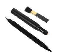 VINTORKY Kit de Bolígrafo para Vello Facial con Cepillo, Lápiz de Relleno Marrón, Fácil de Usar y Limpiar, para Cuidado y Retoque del Bigote