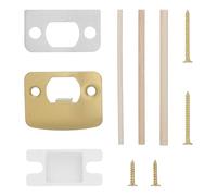 VINTORKY Kit de Reparación Seguridad Mejorada para Cerradura de Puerta con Placa de Acero Inoxidable, Uso Versátil Incluye Tornillos y Espaciadores para Puertas Interiores y Exteriores