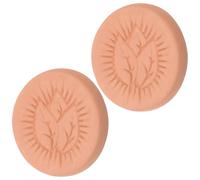 VINTORKY Láminas Humidificadoras de Arcilla Terracota Redondas 3,7 Cm, Hoja Humectante para Cigarros, Control de Humedad Constante, Accesorio para Humidores de Cigarrillos (2 Unidades)