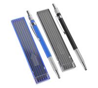 VINTORKY Lápiz Mecánico 2.0 Azul y Negro, Set 4 Piezas con Recambios, Portaminas para Dibujo y Escritura Escolar, Material de Papelería para Estudiantes y Oficina