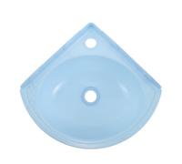 VINTORKY Lavabo de Baño Pequeño de Pared Triangular de Plástico Diseño Ahorrador de Espacio y Montaje sin Taladro Adecuado para Espacios Pequeños y Esquinas