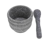 VINTORKY Machacador de Ajo Manual de Plástico Mortero Tamaño Mediano 10 Cm de Alto y Diámetro 11 Cm, Herramienta de Cocina para Triturar Ajo en Hogar y Preparar Especias