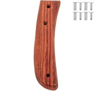 VINTORKY Mango de Cuchillo de Repuesto de Madera Maciza de Palo Brasil Orificio, Mango de Madera para Reparación de Cortador de Cocina, Accesorio Ergonómico para Uso Doméstico y