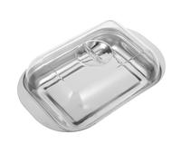 VINTORKY Mantequera Inox Tapa Redonda, Plato Para Mantequilla y Frutas, Acero Inoxidable Resistente, Apto Para Vajilla Del Hogar, Almacenamiento Práctico Para Snacks y Postres, Color Surtido