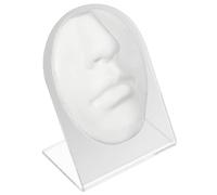 VINTORKY Modelo Facial Para Práctica De Piercing Nariz y Boca Piel Suave Simulada Con Soporte Para Exhibición y Entrenamiento De Anillo De Nariz Falso