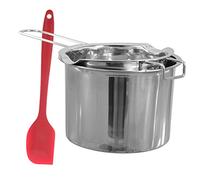 VINTORKY Olla para Baño María de Acero Inoxidable 400Ml con Espátula para Fundir Chocolate, Queso y Dulce Adecuado para Cocina y Repostería