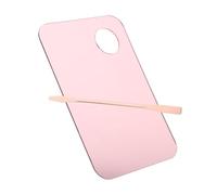 VINTORKY Paleta para Mezclar Maquillaje Acrílica Rosa Espátula de Acero Inoxidable, Herramienta Profesional para Mixing Cosmetic y Nail Art