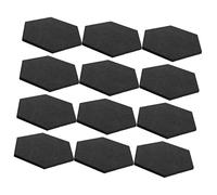 VINTORKY Panel Acústico Hexagonal De Fieltro Autoadhesivo 37 Cm Negro, 12 Unidades, Material De Aislamiento Acústico Para Reducción De Ruido Paredes, Tableros Absorbentes De Sonido Para Habitaciones