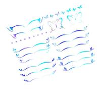 VINTORKY Pegatinas de Delineador de Ojos con Diseño de Mariposa y Figura Geométrica, 6 Hojas Adhesivas de Papel para Realzar la Apariencia en Fiestas Nocturnas y Cumpleaños