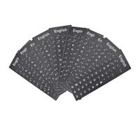 VINTORKY Pegatinas para Teclado de Ordenador en PVC Blanco, 10 Piezas, Protector para Teclado Inglés Internacional, Ideales para Uso en Casa y Escuela