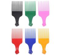 VINTORKY Peines de Peluquería 6 Piezas de Plástico Mixto para Cabello Liso y Barba Púas Largas, Peines Planos Anchos para Levantar y Desenredar, Uso Profesional para Color Aleatorio