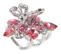 VINTORKY Pinza de Garra Pequeña Cabello de Metal Rosa Diseño Delicado y Forma Única, Ligera y Segura para Fiestas y Cumpleaños