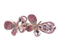 VINTORKY Pinza Pelo Gemas de Imitación y Diseño de Lazo, Metal Resistente, Sujeción Firme para Bodas y Ceremonias, Accesorio Delicado para Mujer