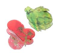 VINTORKY Pinzas Pelo Diseño de Verduras en Acrílico, Accesorio Creativo y Seguro para Mujeres y Niñas, 2 Piezas para Uso Diario y Fiestas Temáticas