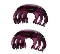 VINTORKY Pinzas Pelo Grandes 2 Unidades Básicas Moradas Diseño Dentado Para Cabello Grueso y Fino Uso Diario Baño Maquillaje