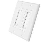 VINTORKY Placa de Pared de Color Claro Cepillo Doble para Gestión de Cables, Diseño Dualport y Sistema de Organización sin Soldadura para Ocultar Cables Pared