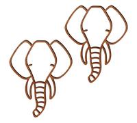 VINTORKY Placa de Pared de Madera de Tilo Diseño de Animales Ahuecados, Decoración Infantil Rústica para Habitaciones y Jardines de Infancia, Pack de 2 Piezas de Arte Mural Natural
